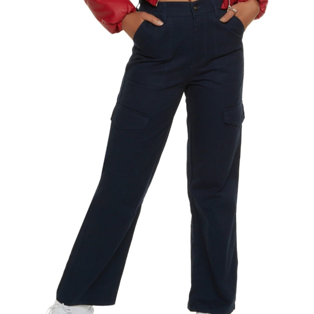 Straight Leg Twill Cargo